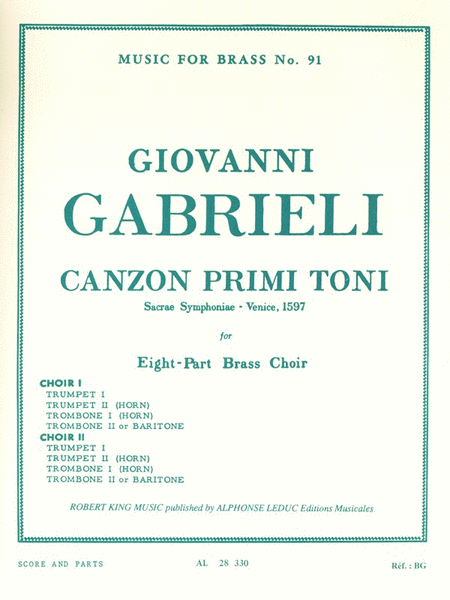 Canzon Primi Toni, Sacred Symphony, For Eight-part Brass Choir