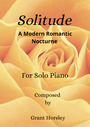 Book cover for "Solitude" Solo Piano