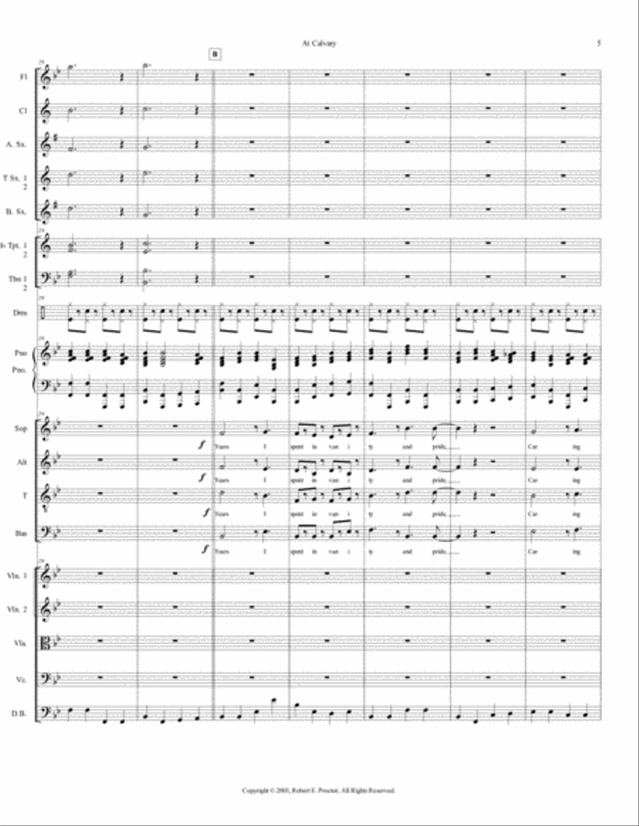 At Calvary 4-Part scores gallery preview page 5
