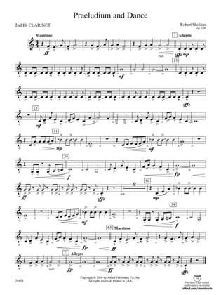 Praeludium and Dance: 2nd B-flat Clarinet