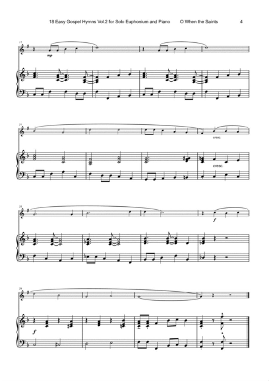 18 Gospel Hymns Vol.2 for Solo Euphonium and Piano