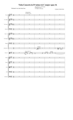 Viola Concerto No 1 in F# minor & C Major Opus 16 - 1st Movement (1 of 3) - Score Only