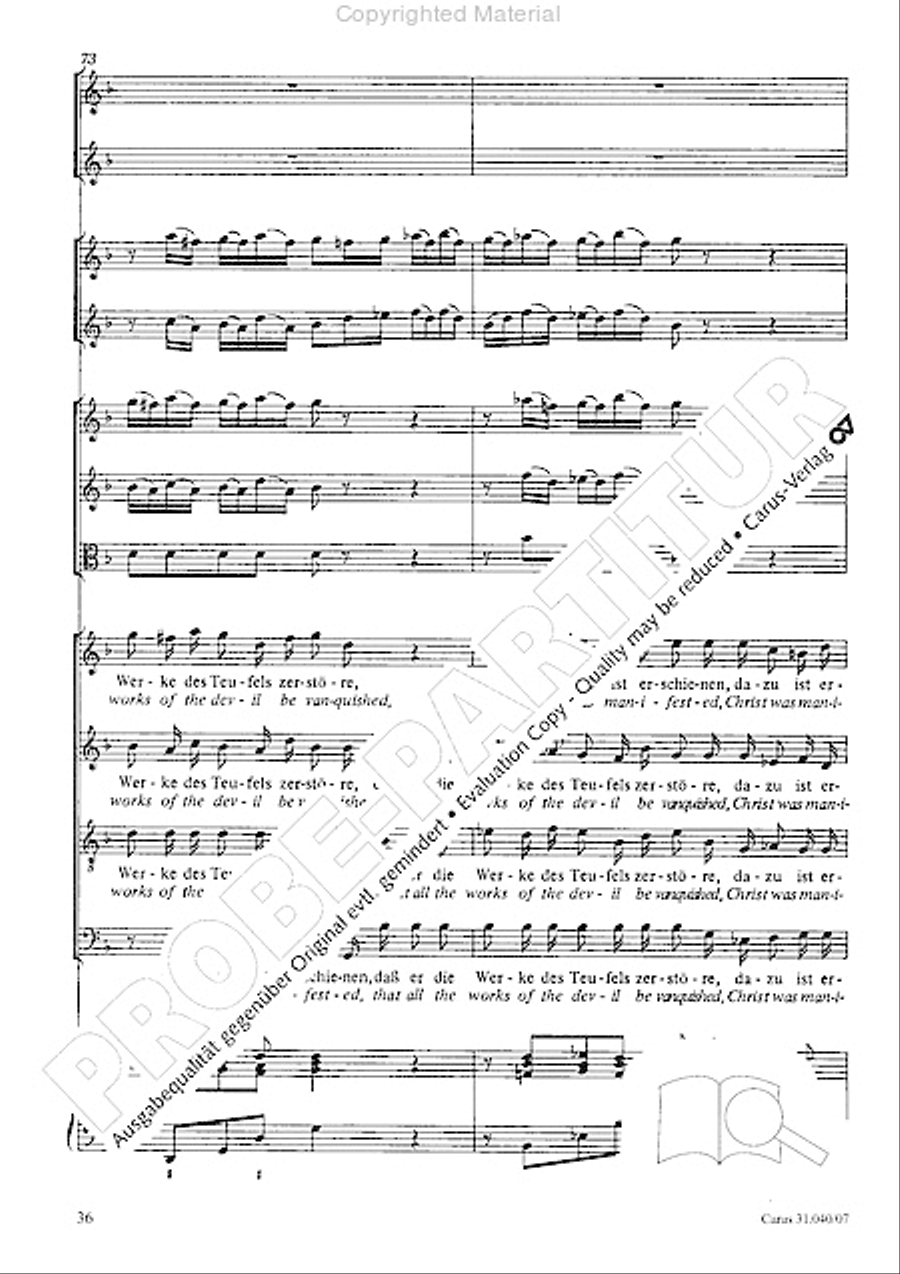 Christ was manifested for this purpose (Dazu ist erschienen der Sohn Gottes) ATB scores gallery preview page 38