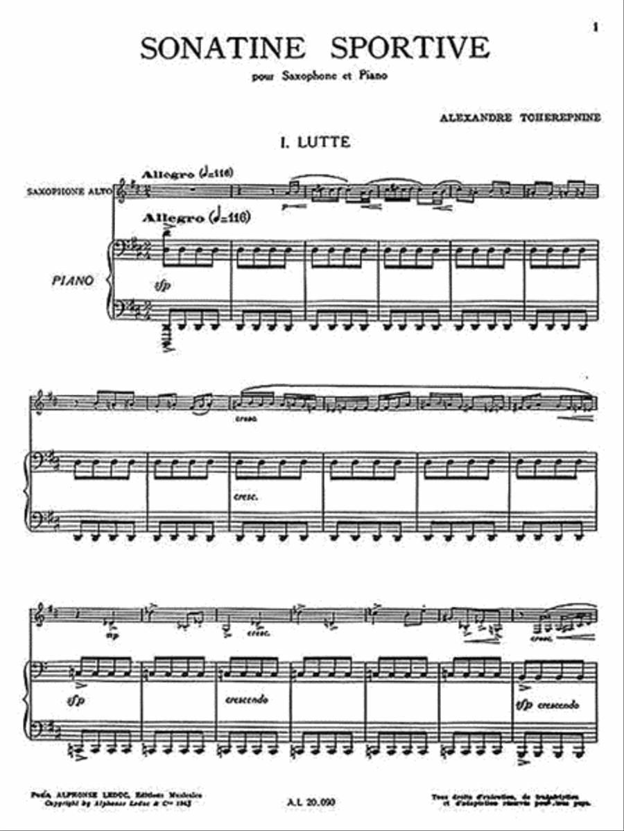 Sonatine Sportive Sonatine Sportive Alto Saxophone scores gallery preview page 2