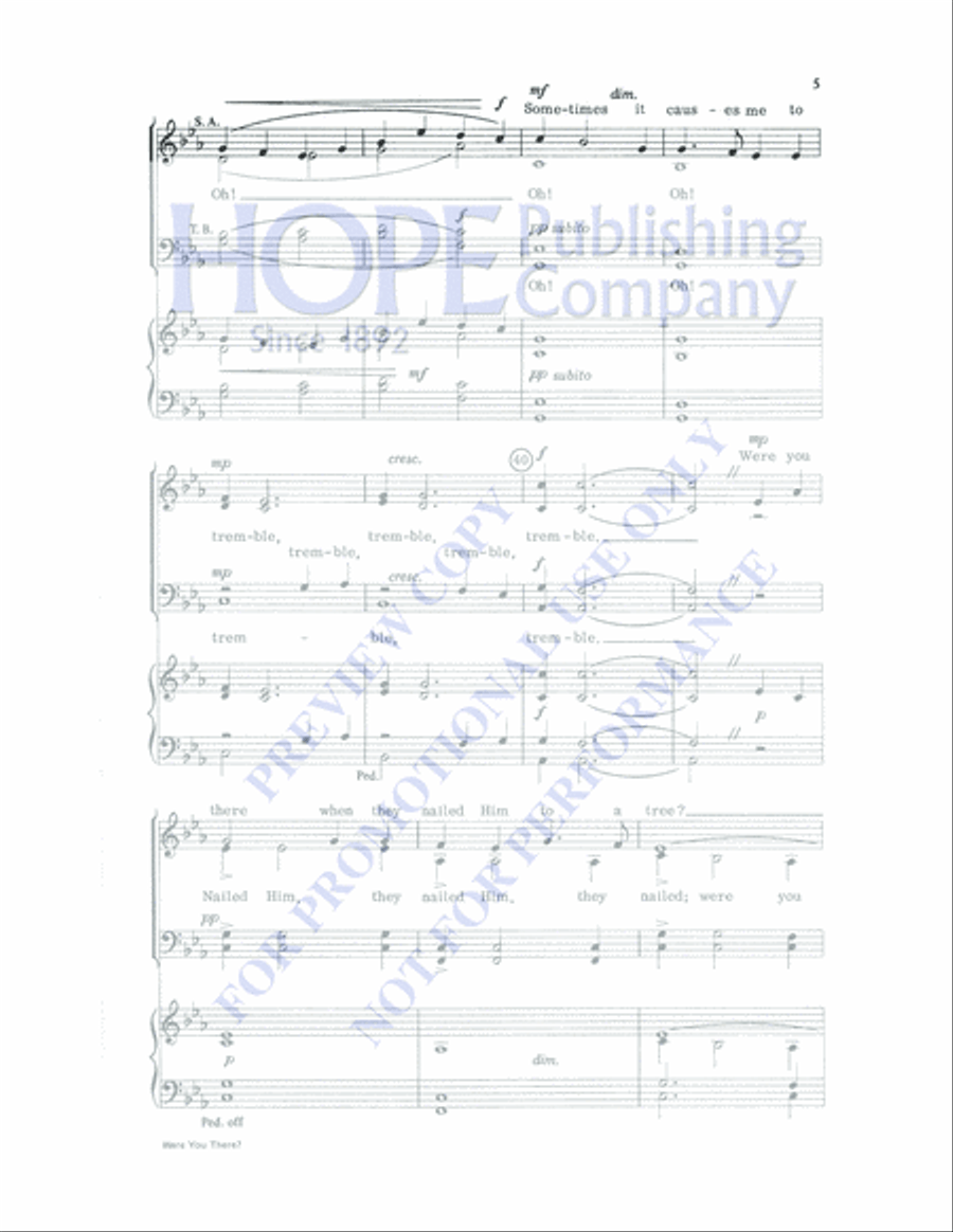 Were You There? 4-Part scores gallery preview page 5