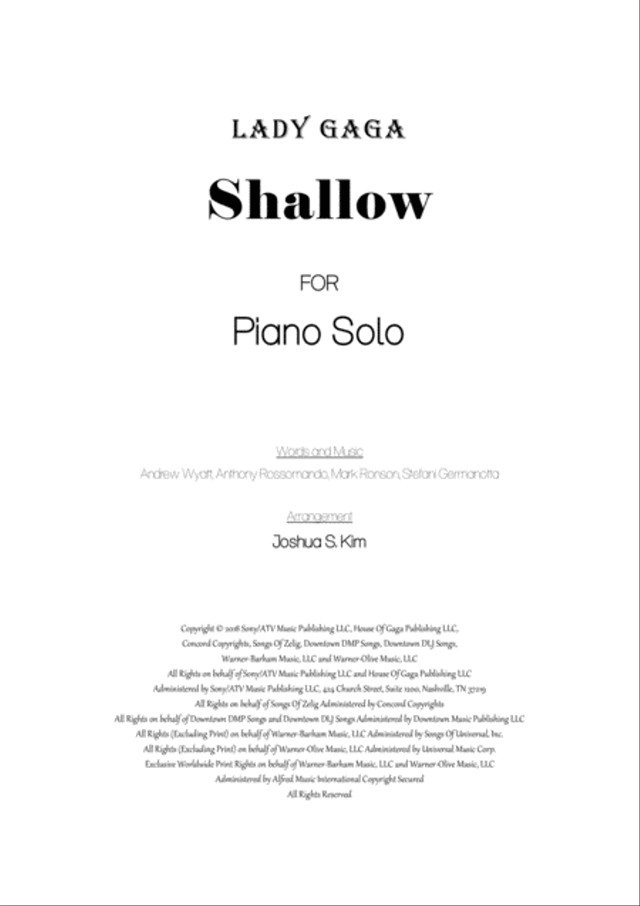 Shallow Voice scores gallery preview page 1