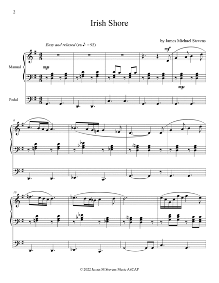 Irish Shore - Organ Solo Organ Solo scores gallery preview page 2