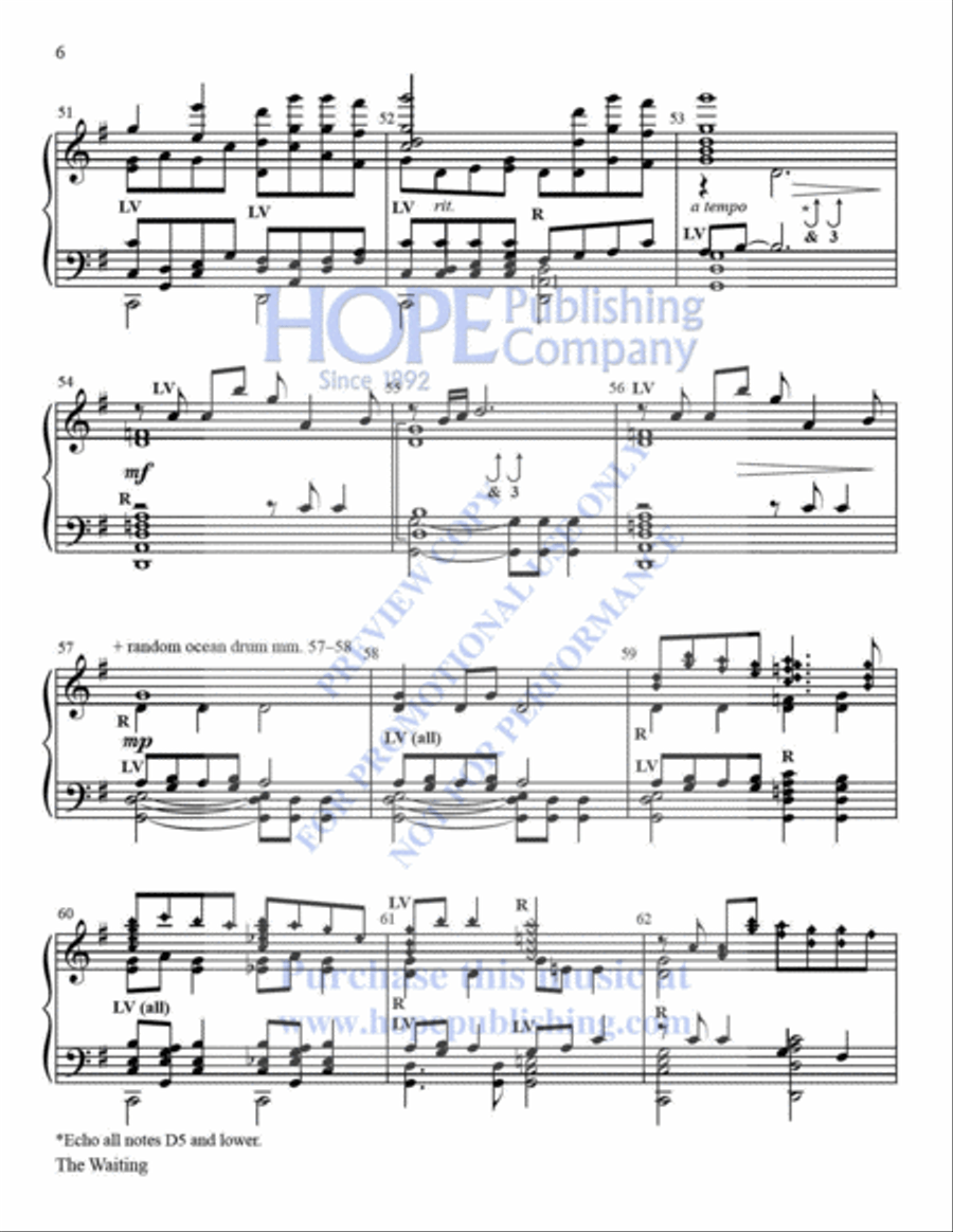 THE WAITING for 3-5 octaves with opt 2 oct. handchimes and perc. 5-Octaves scores gallery preview page 7