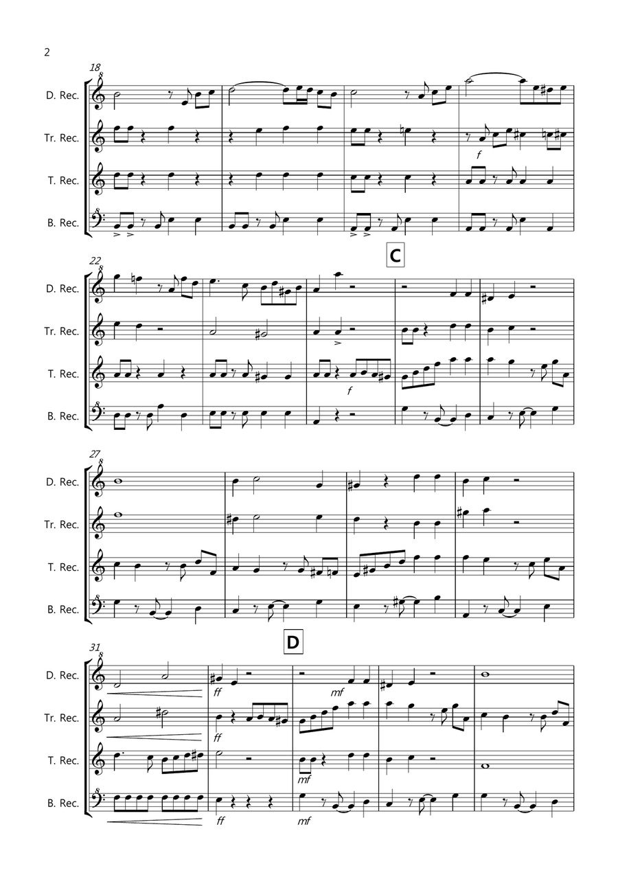 Tasty Tango for Recorder Quartet Recorder scores gallery preview page 2
