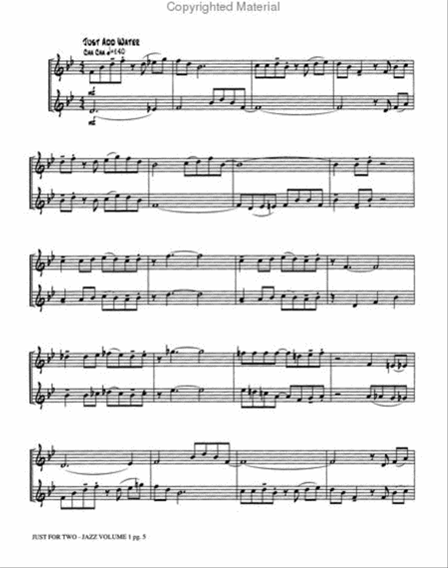Just for Two Jazz, Volume 1 Trumpet Duet scores gallery preview page 3
