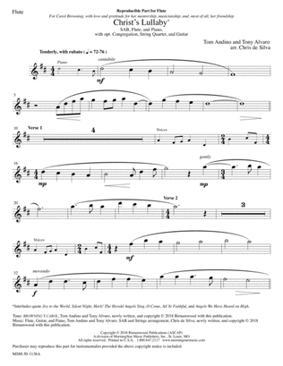 Christ's Lullaby (Downloadable Flute Part)