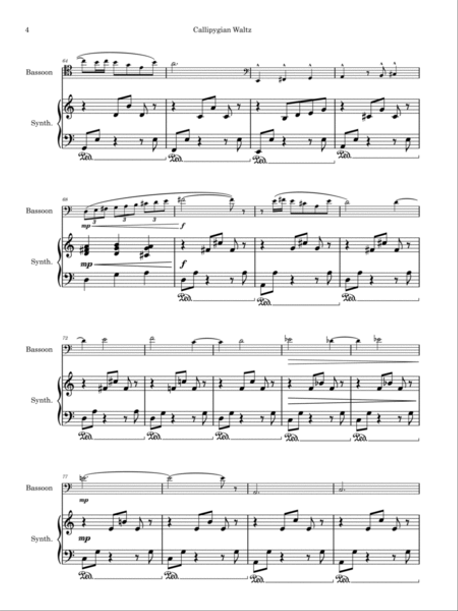 Callipygian Waltz Callipygian Waltz Bassoon scores gallery preview page 6
