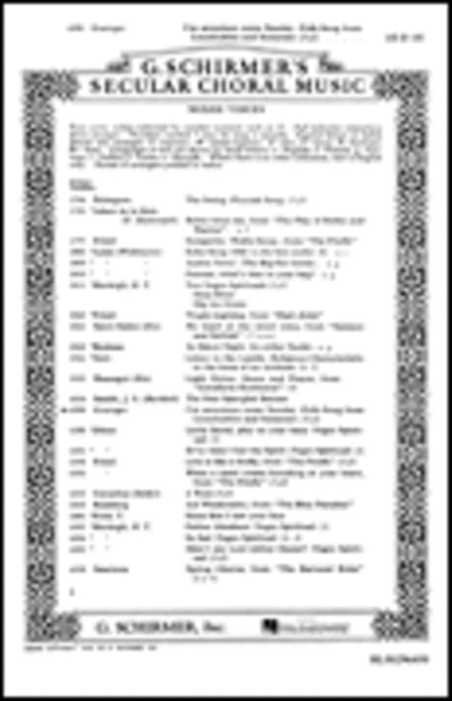 I'm Seventeen Come Sunday Old Schott London Edition 4-Part scores gallery preview page 1