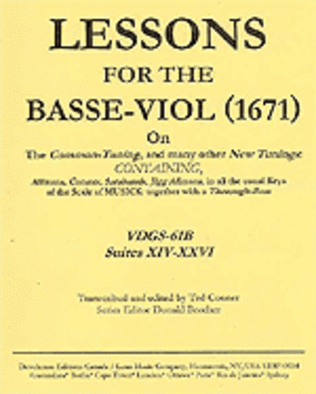 Lessons for the Basse-viol (1671) [Vol. 2]