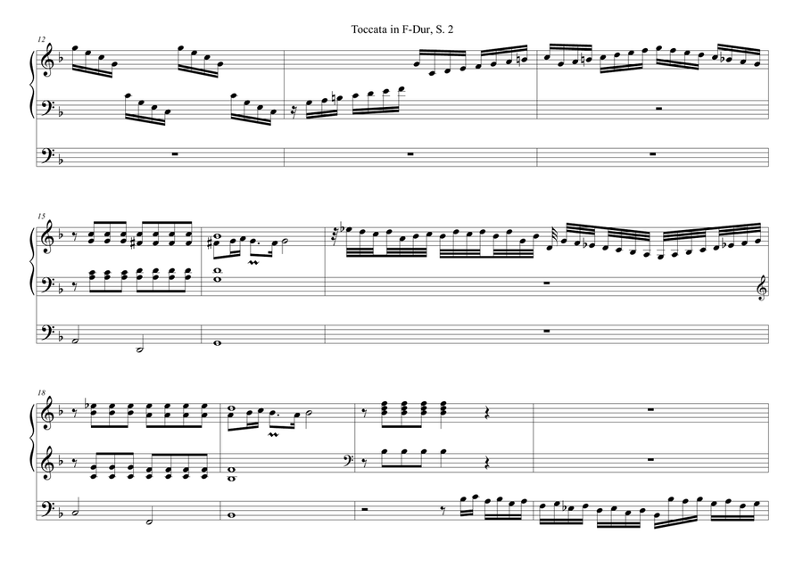 Toccata in F Major Organ Solo scores gallery preview page 2