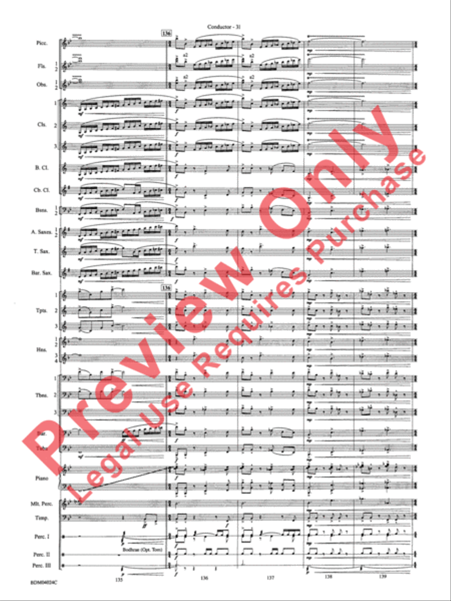Ithaca (from The Odyssey (Symphony No. 2)) Concert Band scores gallery preview page 35