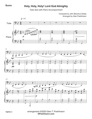 Book cover for HOLY, HOLY, HOLY - Tuba Solo with Piano Accompaniment