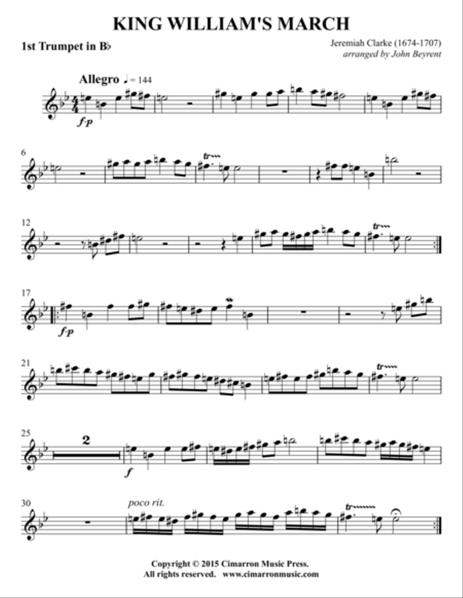 King William's March King William's March Brass Quintet scores gallery preview page 3