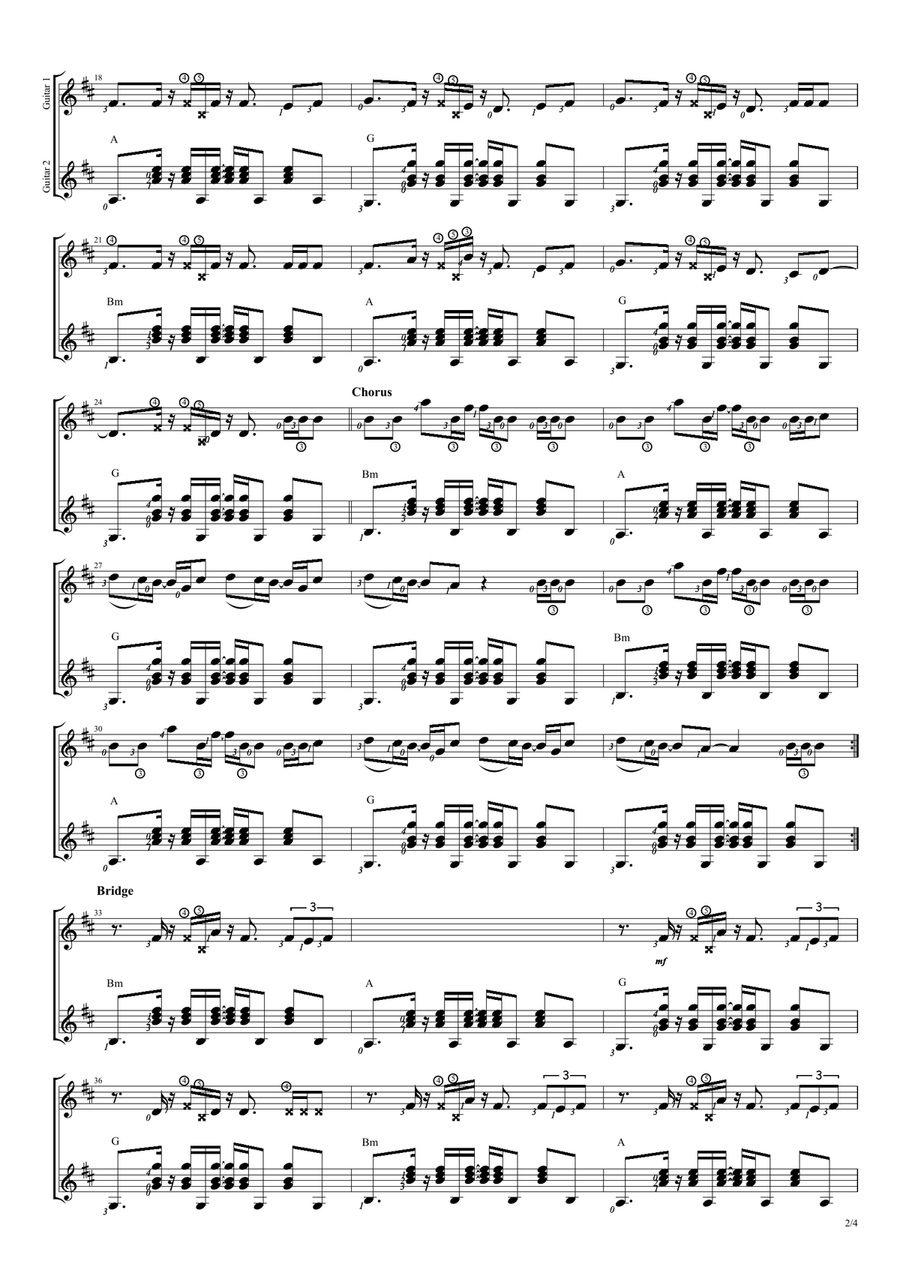 Animals Acoustic Guitar scores gallery preview page 2