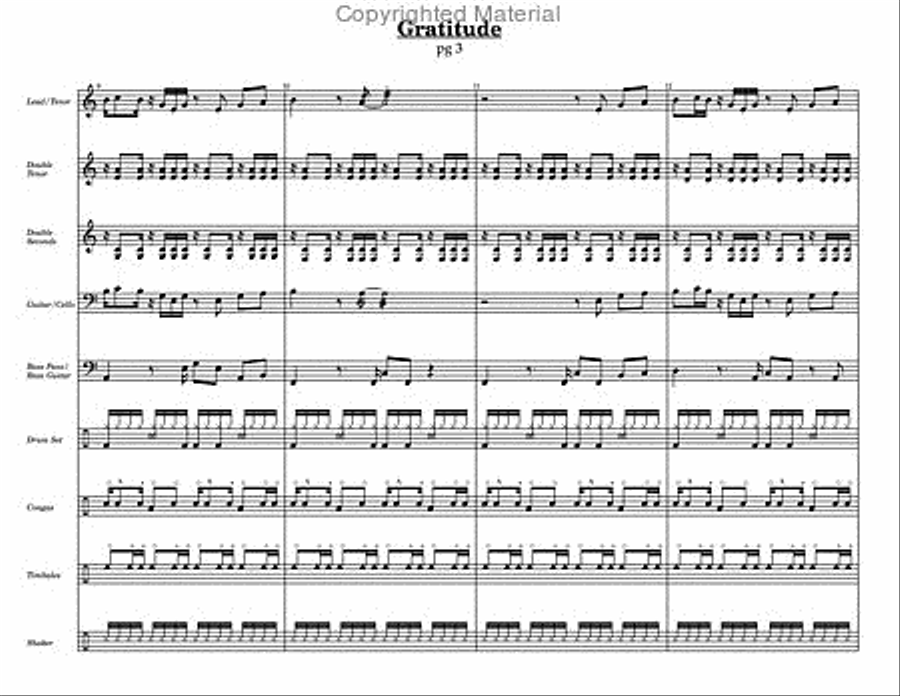 Gratitude Steel Drum Band scores gallery preview page 4
