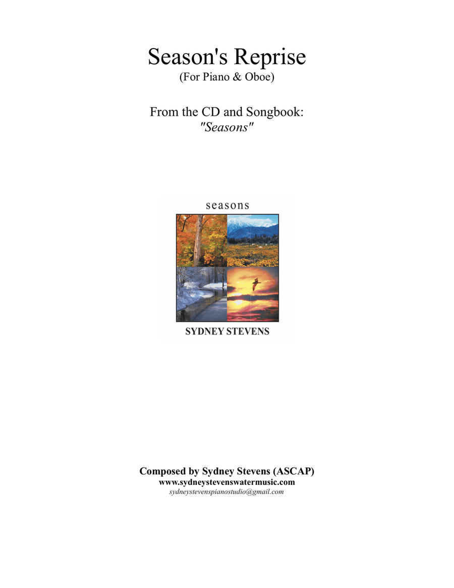 Season's Reprise Woodwind Duet scores gallery preview page 1