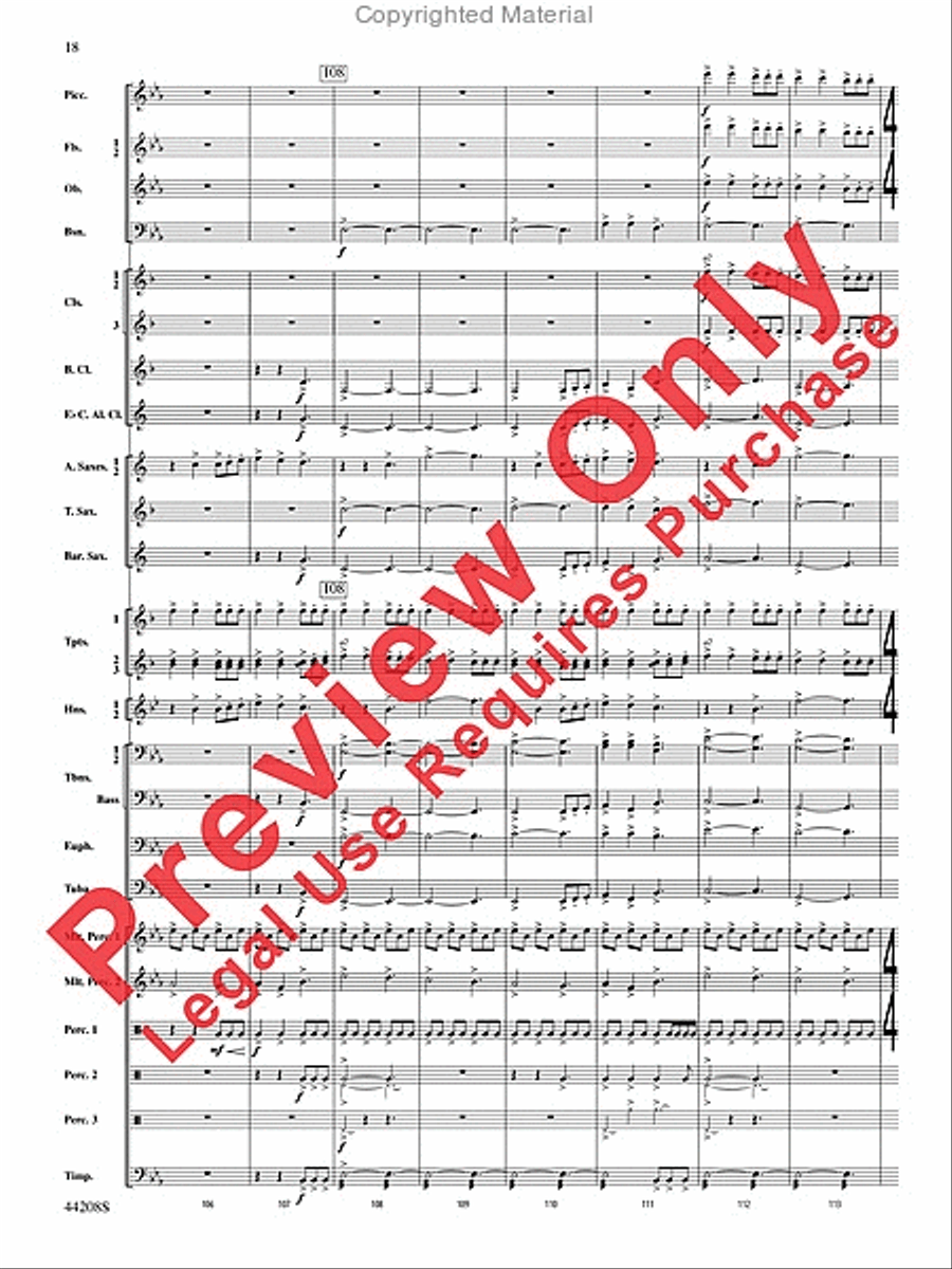 Undecim Concert Band scores gallery preview page 19