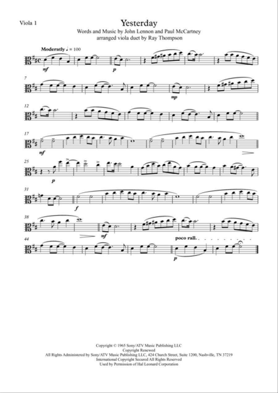 Yesterday String Duet scores gallery preview page 2