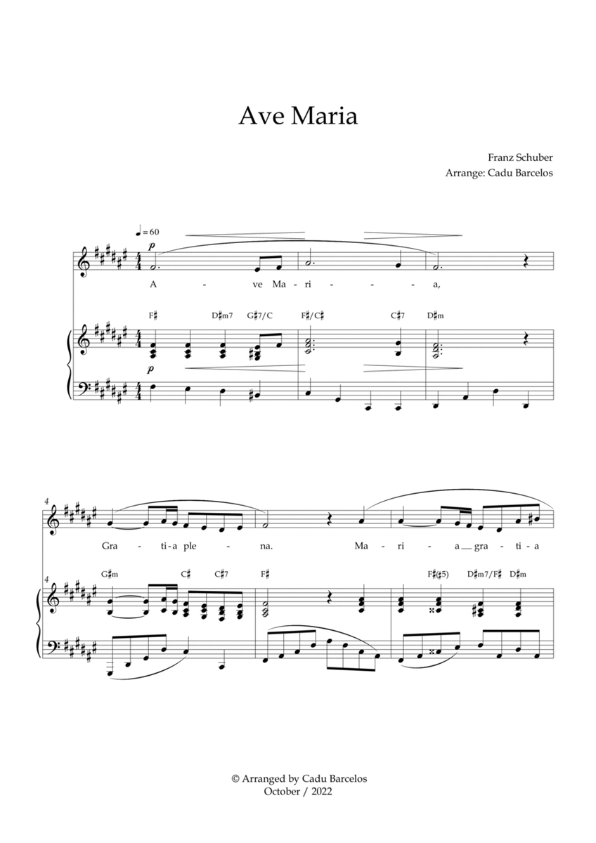 Ave Maria - Schubert F# Major Chords image number null