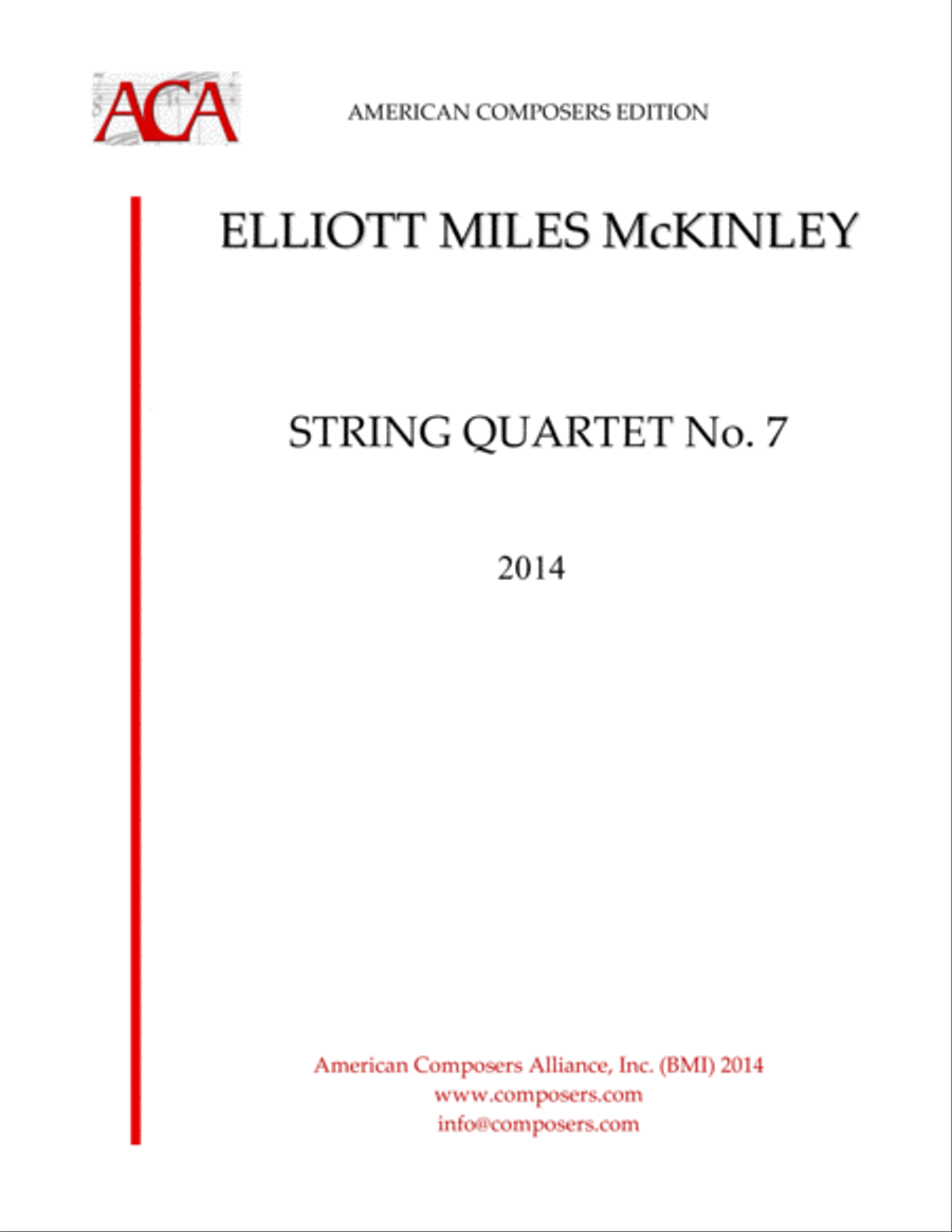 [McKinley] String Quartet No. 7 String Quartet scores gallery preview page 1