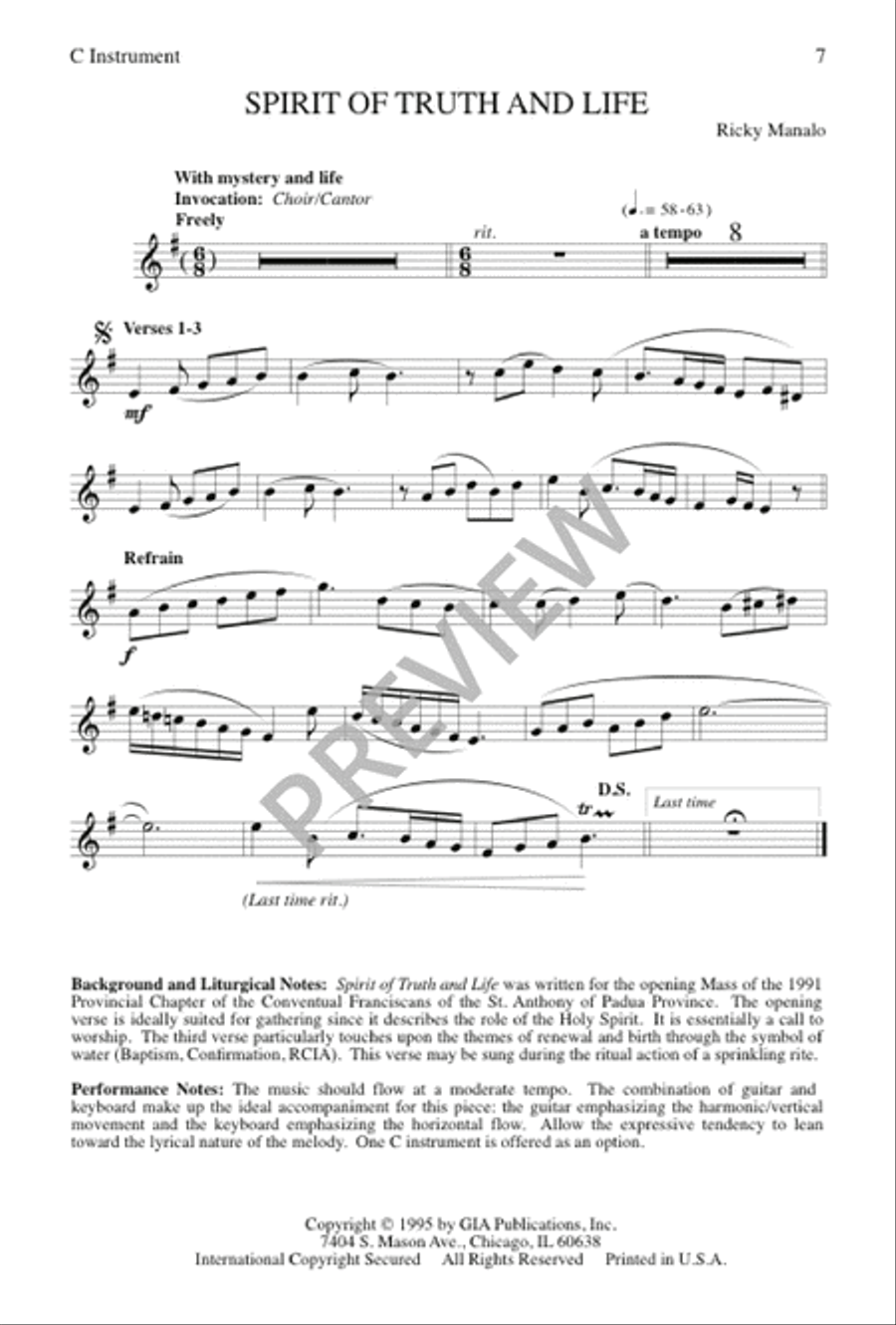 Spirit of Truth and Life Spirit of Truth and Life Unison Choir scores gallery preview page 7