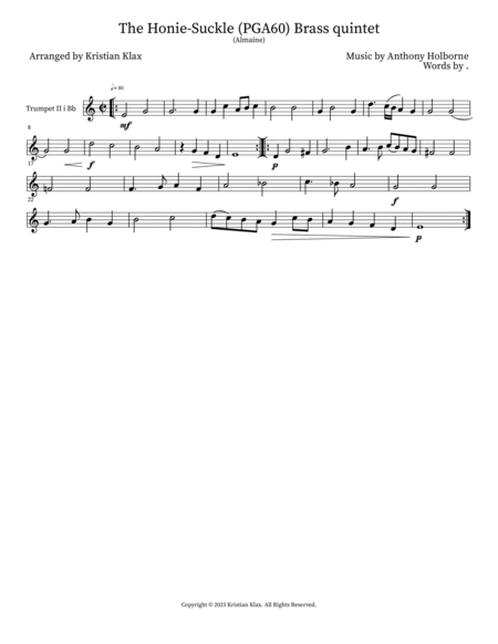 The Honie-Suckle (PGA60) Brass quintet
