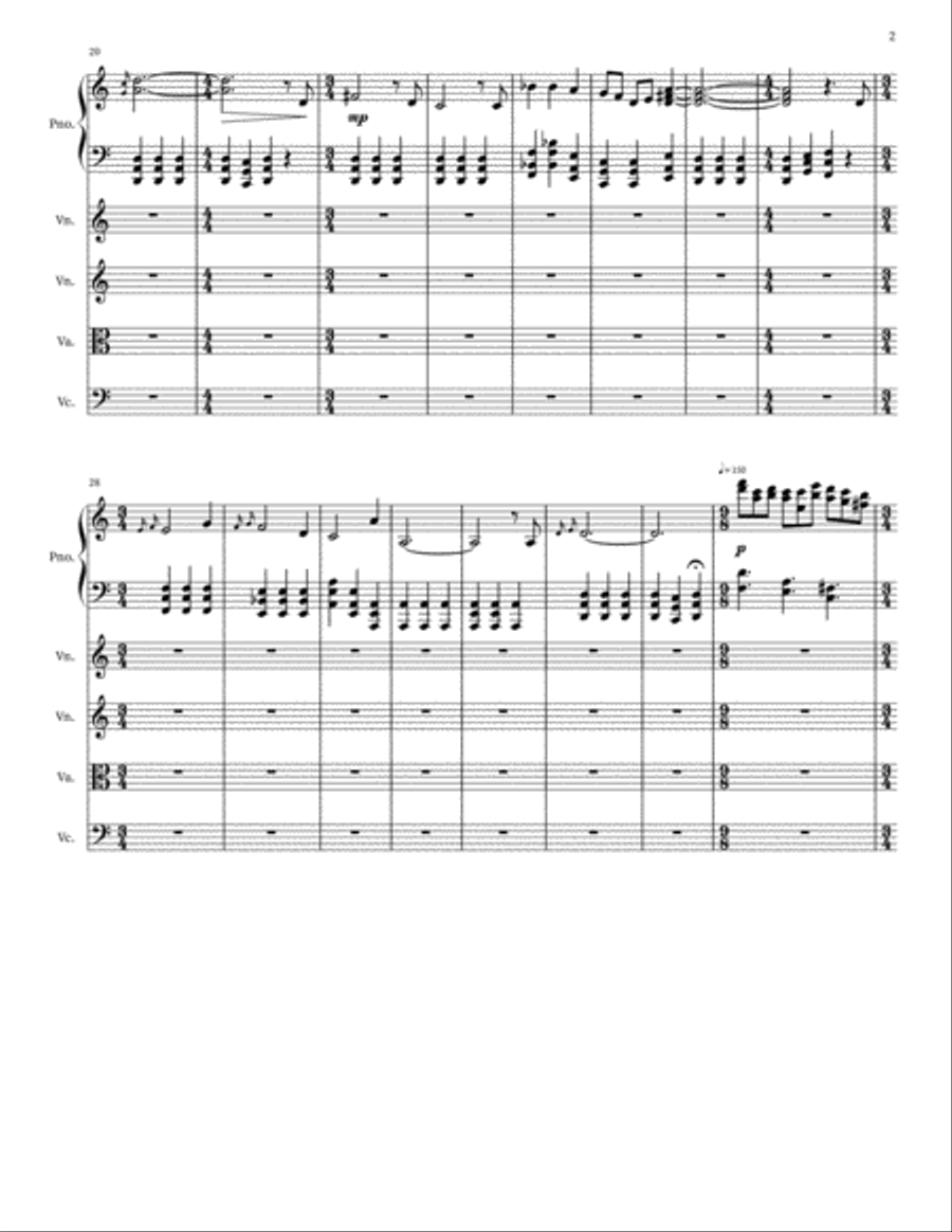 Prelude: Dance Of The Zodiac Piano Quintet scores gallery preview page 2
