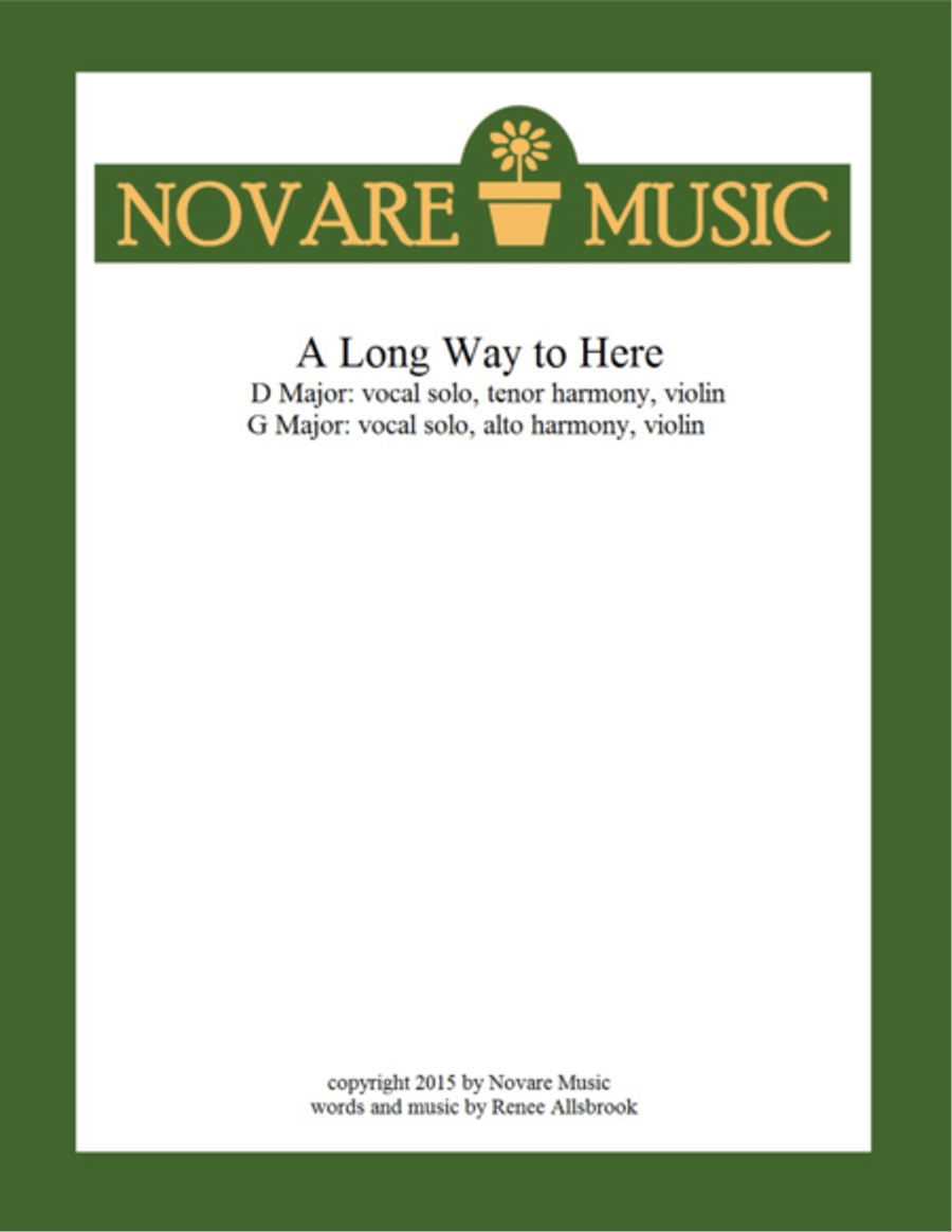 A Long Way to Here Piano, Vocal, Guitar scores gallery preview page 1