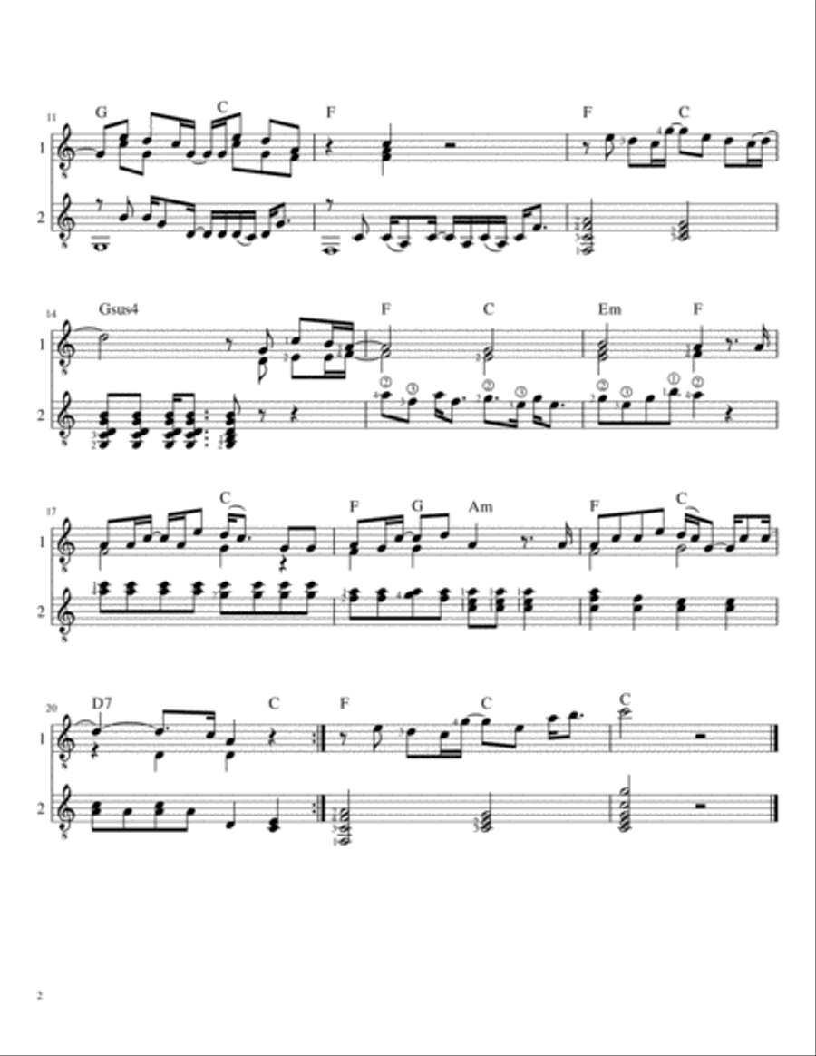 Fireflies Guitar Tablature scores gallery preview page 3