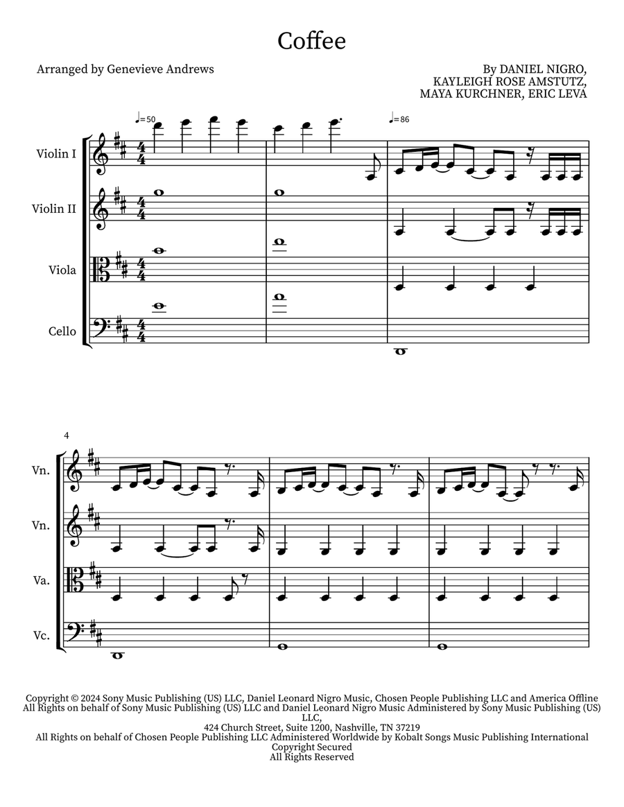 Coffee Coffee Small Ensemble scores gallery preview page 1