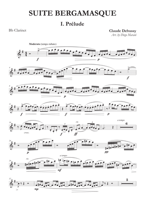 Prelude from "Suite Bergamasque" for Clarinet and Piano