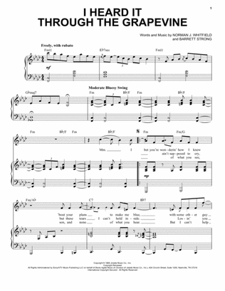Book cover for I Heard It Through The Grapevine [Jazz version] (arr. Brent Edstrom)