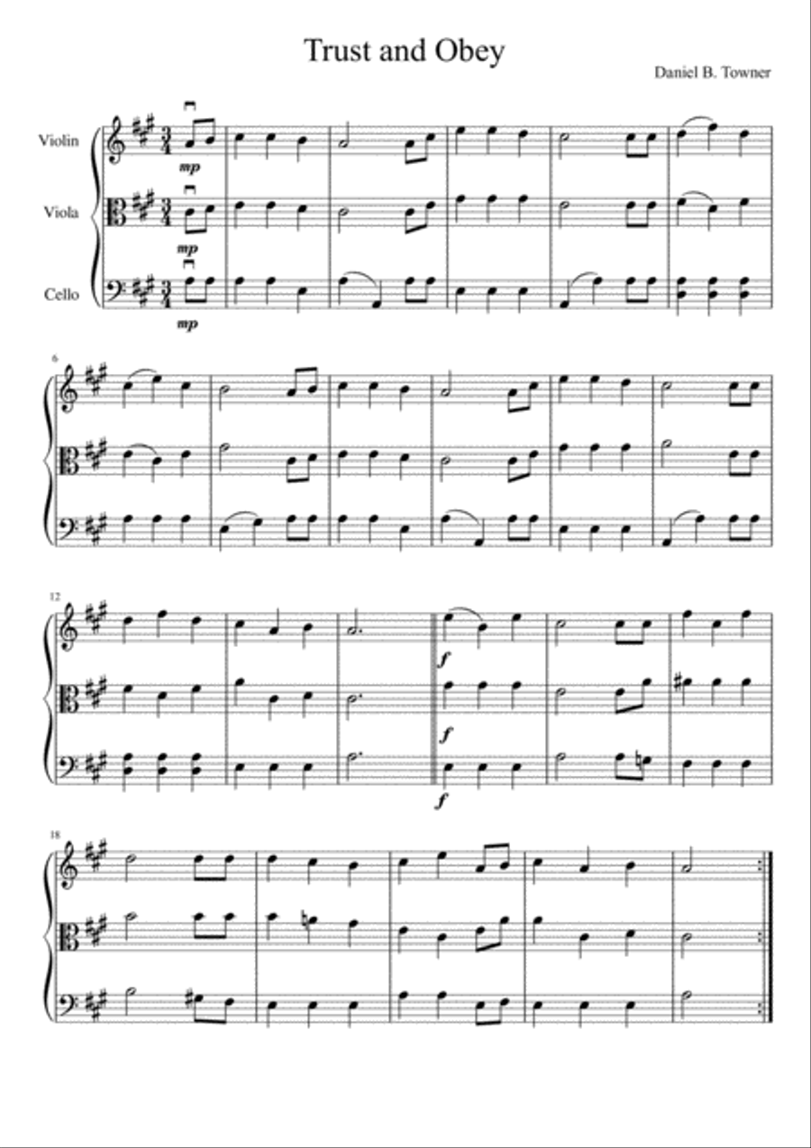 Trust and Obey String Trio scores gallery preview page 2