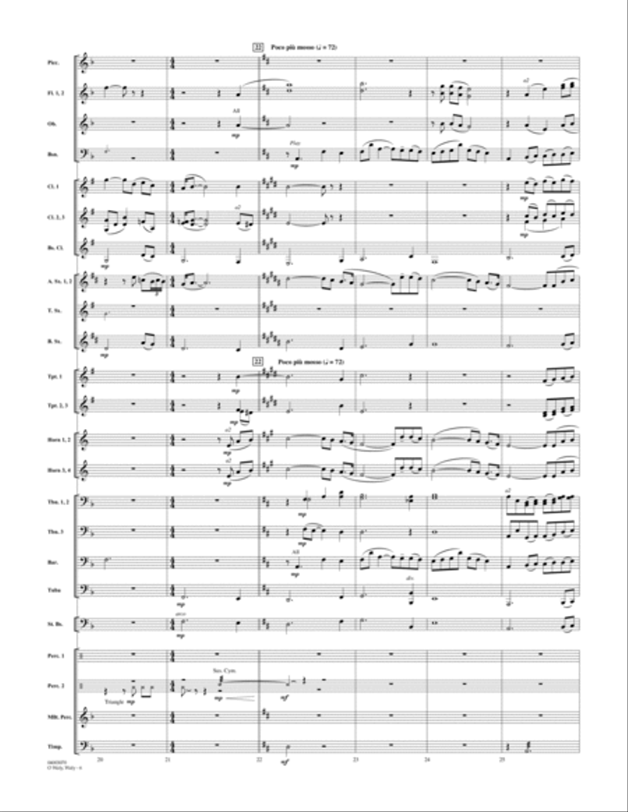 O Waly Waly (A Rhapsody For Band) - Conductor Score (Full Score) Concert Band scores gallery preview page 6