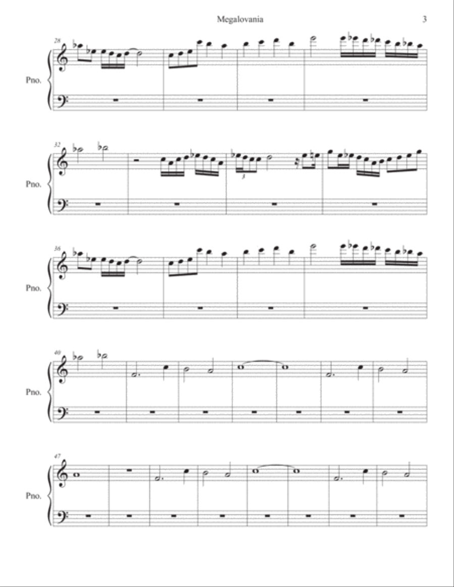 MEGALOVANIA (from Undertale) Easy Piano scores gallery preview page 3