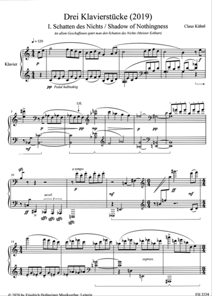 3 Klavierstücke Piano Solo scores gallery preview page 2