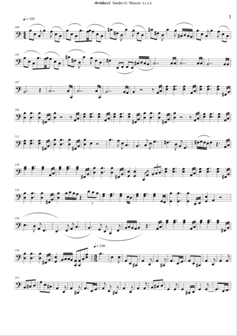 Avvidecci ('Cello part) Avvidecci ('Cello part) String Quartet scores gallery preview page 3
