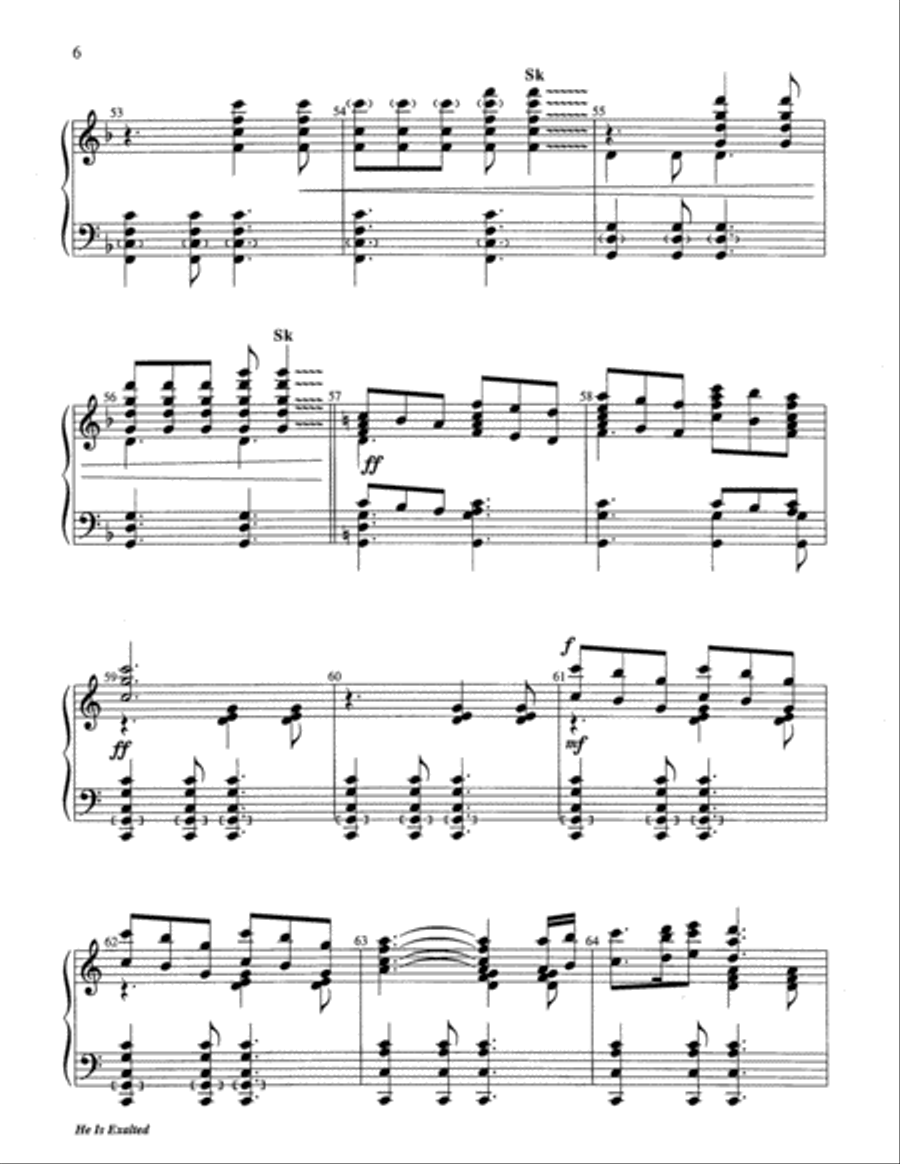He Is Exalted 5-Octaves scores gallery preview page 13