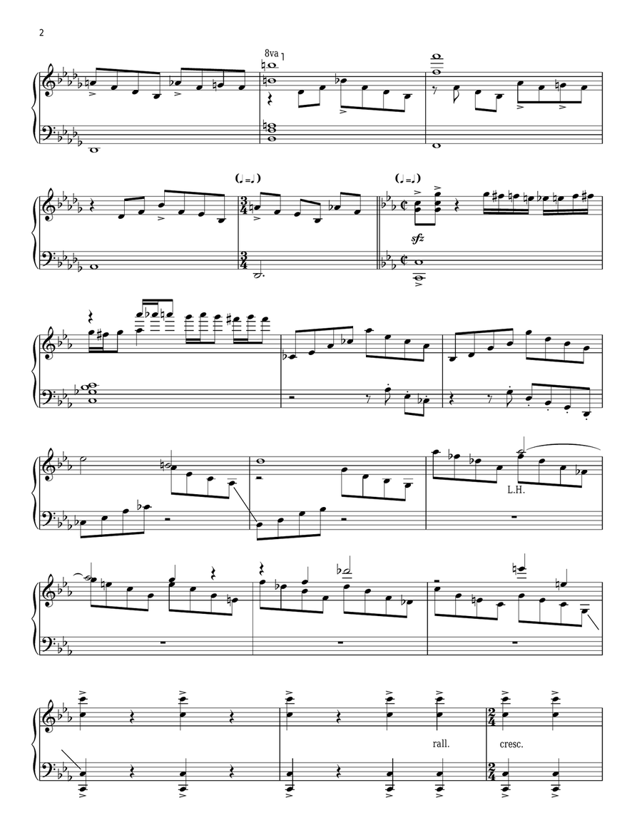 M.I.B. Main Theme Piano Solo scores gallery preview page 2
