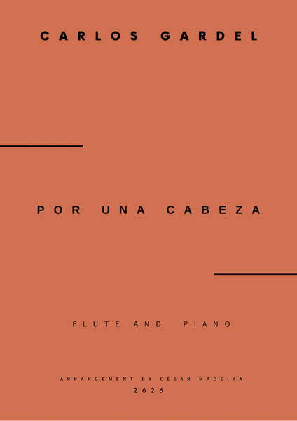 Por Una Cabeza - Flute and Piano - W/Chords (Full Score and Parts) image number null