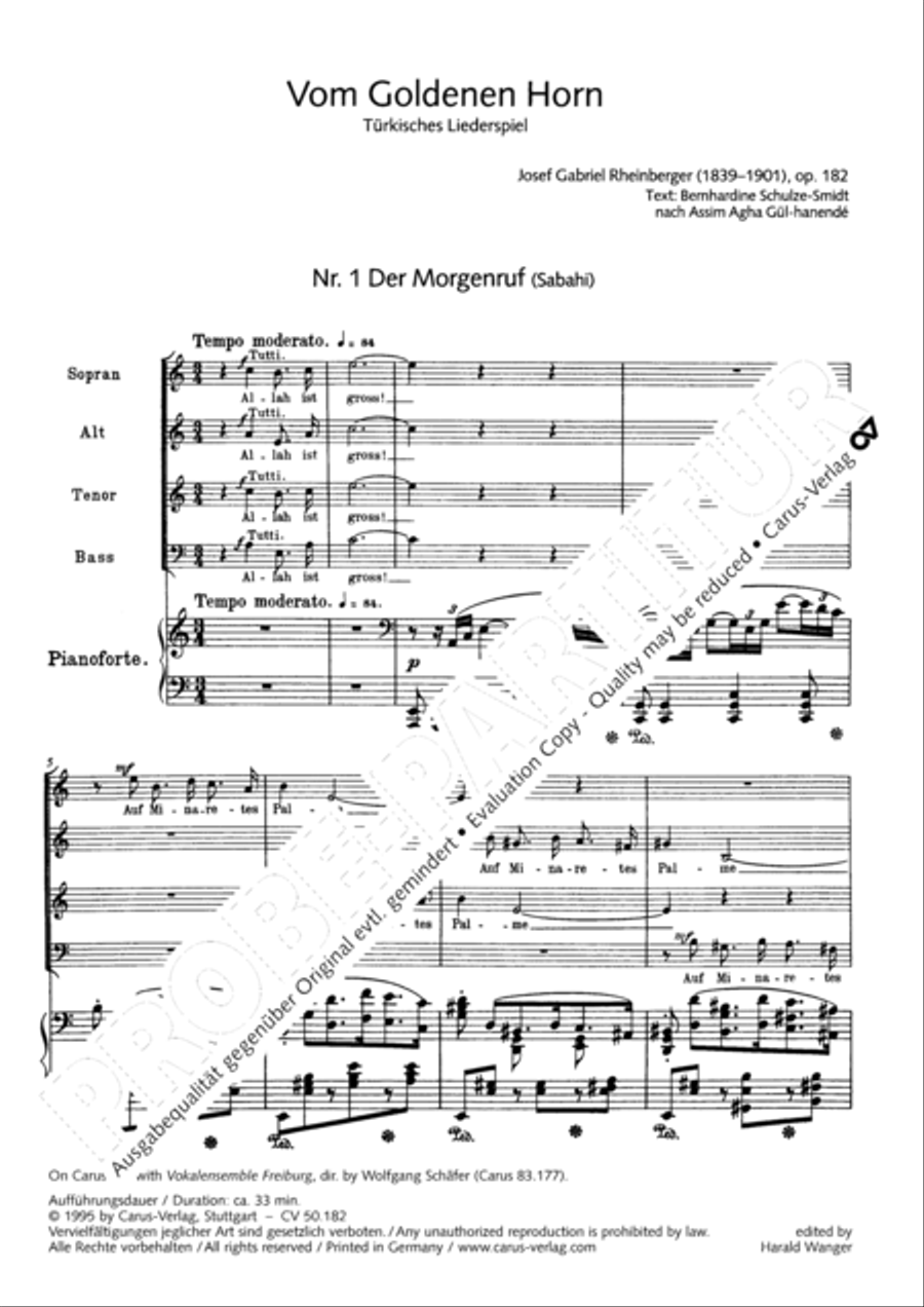 Vom Goldenen Horn 4-Part scores gallery preview page 4