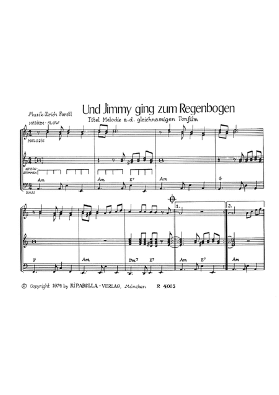 Und Jimmy ging zum Regenbogen Piano Solo scores gallery preview page 3