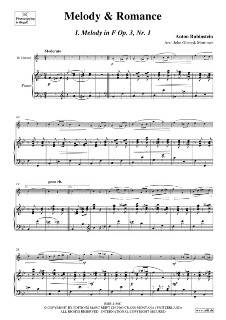 Melody & Romance Clarinet Solo scores gallery preview page 4