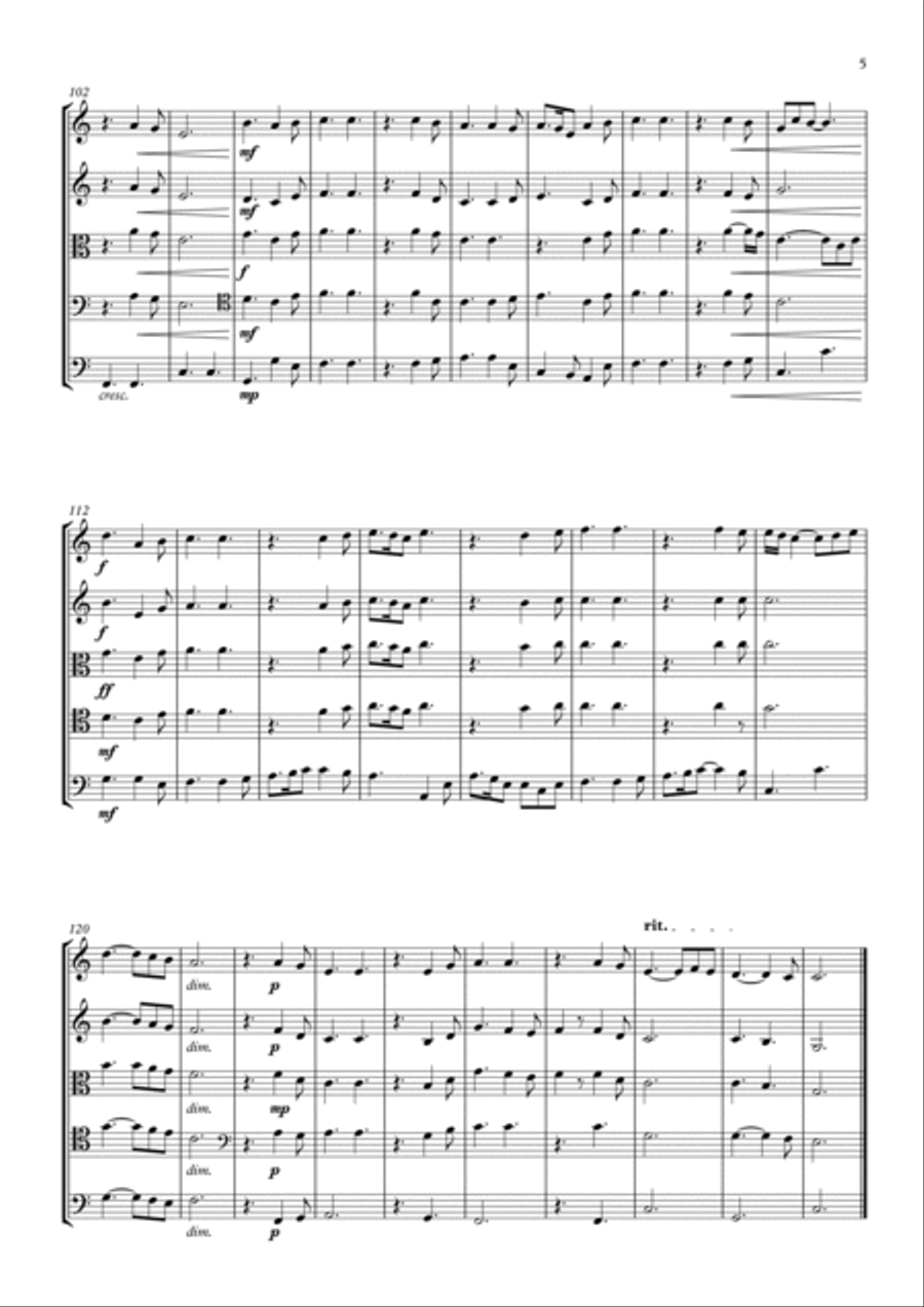 Hallelujah Hallelujah String Quintet scores gallery preview page 5