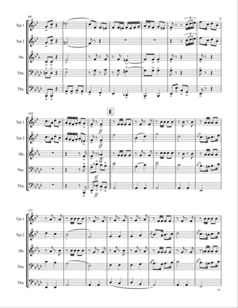 March – The Fairest of the Fair (for Brass Quintet) Brass Quintet scores gallery preview page 6